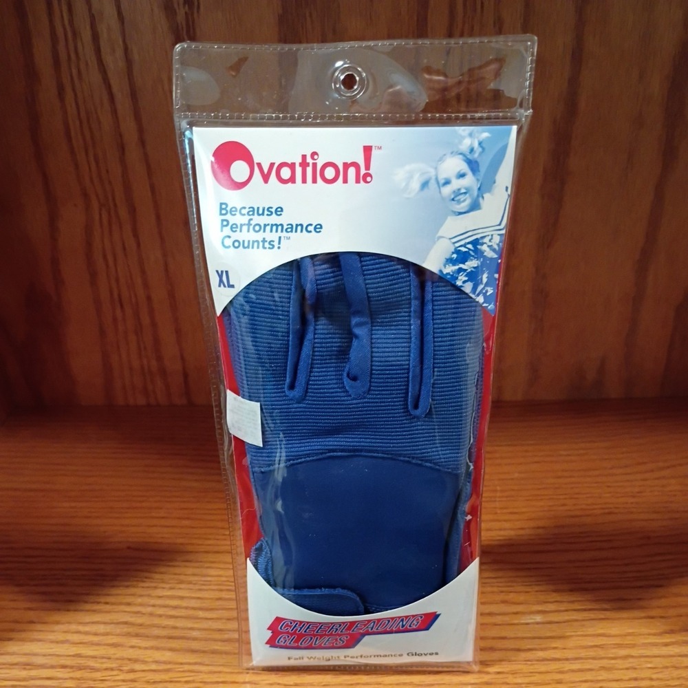 NEW Ovation Cheer Gloves Royal Blue Cheerleading size X-Large